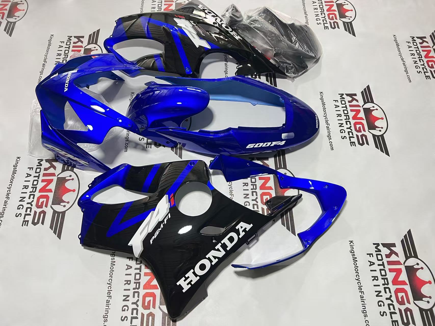 Honda CBR600F4i Fairings (2004-2007) Blue, Black PGM-FI from KingsMotorcycleFairings.com