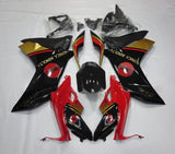 Honda CBR600F Fairings (2011-2013) Black, Red, Gold Bacardi at KingsMotorcycleFairings.com