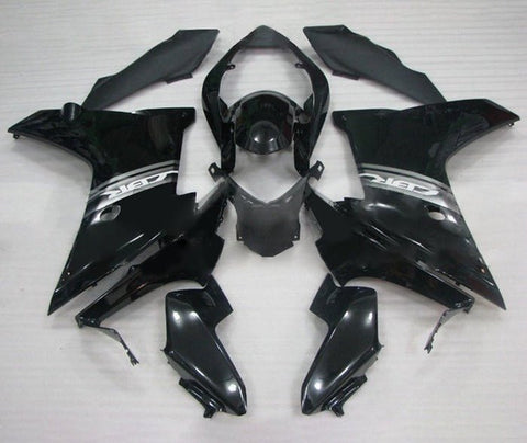 Honda CBR600F Fairings (2011-2013) Black, Silver at KingsMotorcycleFairings.com