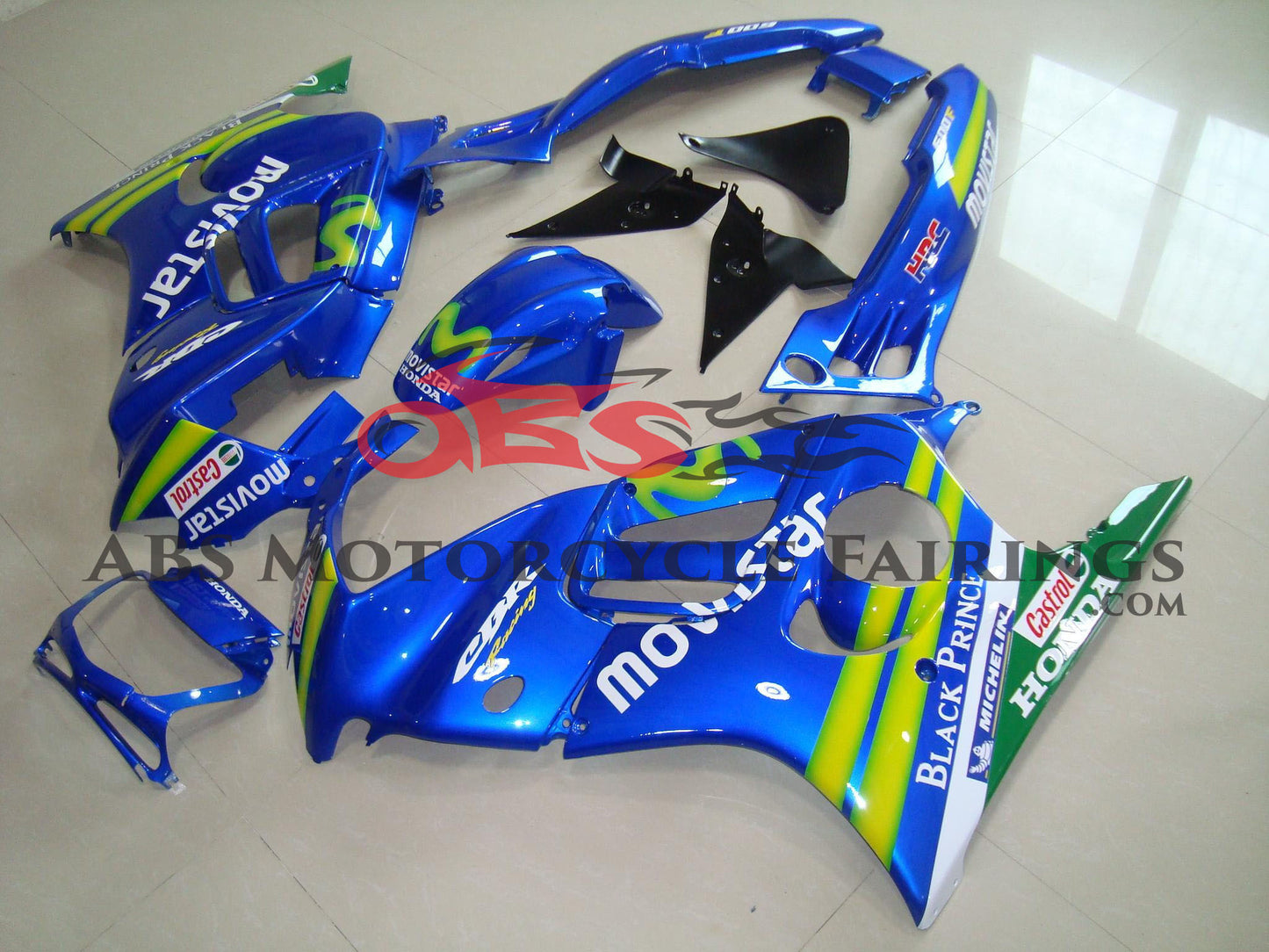 Honda CBR600FS Fairings (1995-1996) Blue Movistar at KingsMotorcycleFairings.com