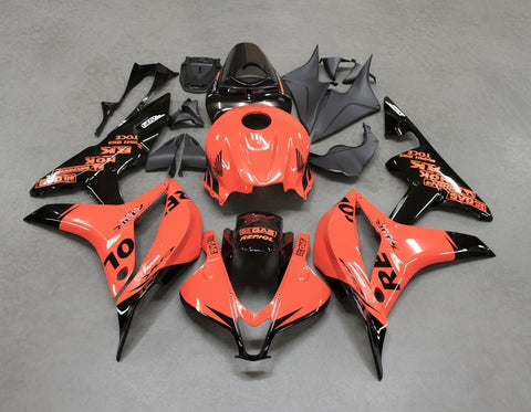 Honda CBR600RR Fairings (2007-2008) Orange, Black Repsol at KingsMotorcycleFairings.com