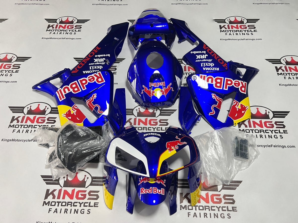 Honda CBR600RR Fairing Kit (2005-2006) RedBull Blue, Yellow, White at KingsMotorcycleFairings.com