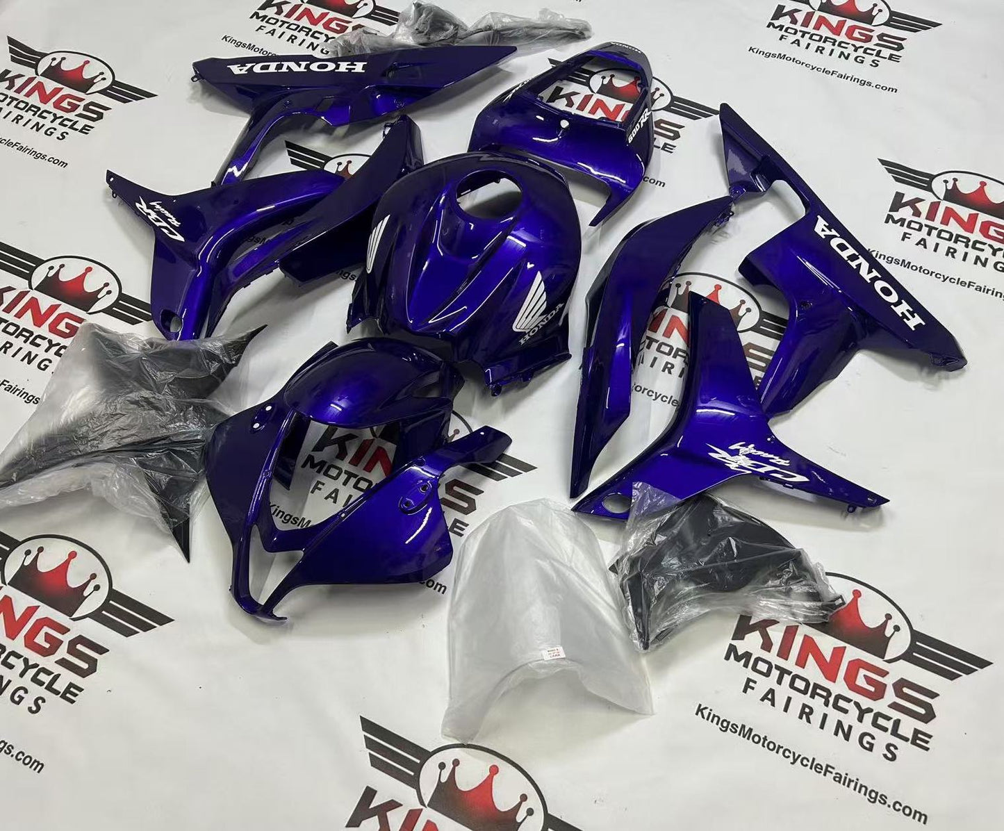 Honda CBR600RR Fairing Kit (2007-2008) Purple, White Wings at KingsMotorcycleFairings.com