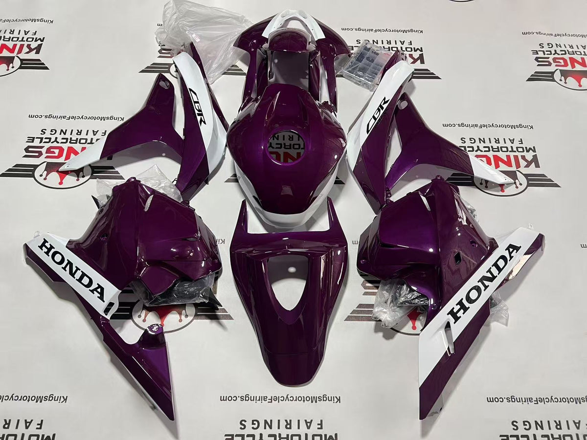 Honda CBR600RR Fairing Kit (2009-2012) Purple, White Stripe, Black at KingsMotorcycleFairings.com