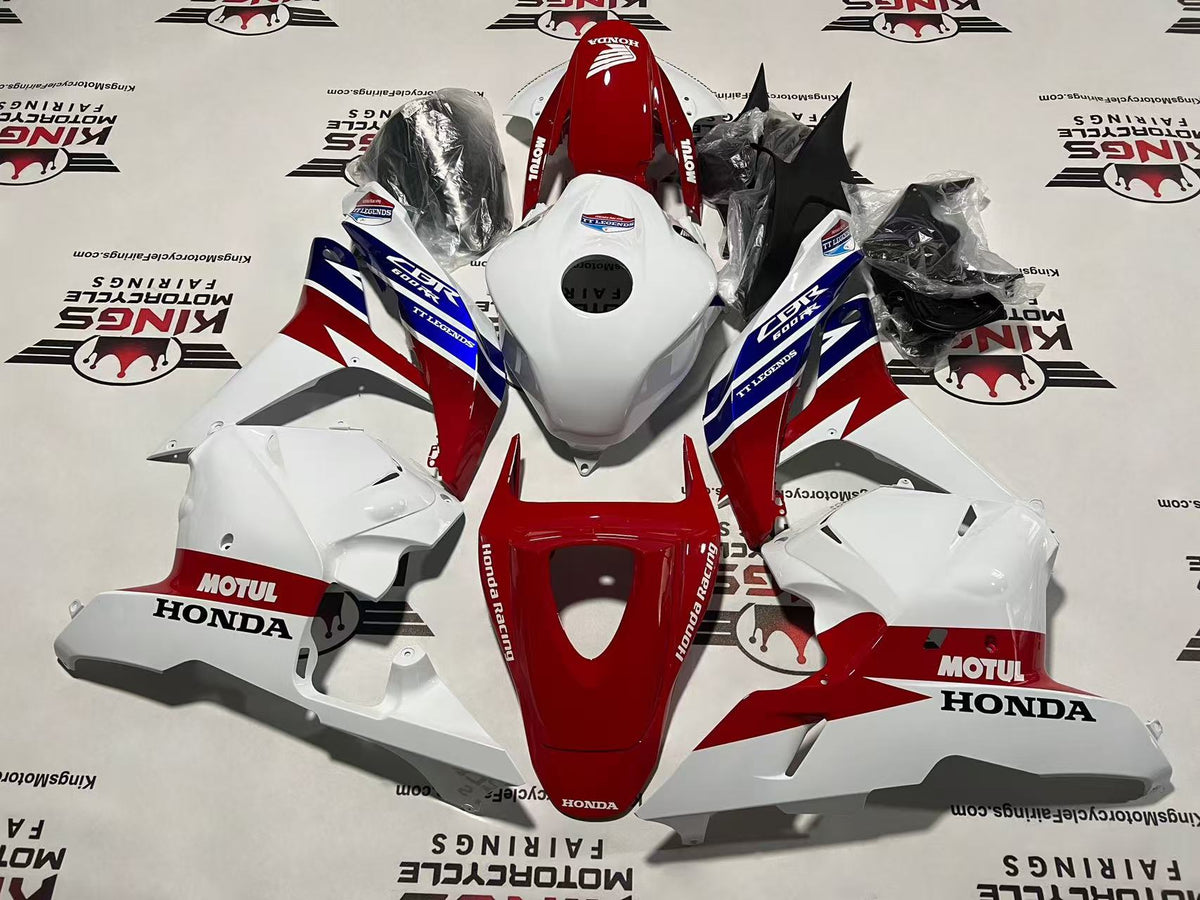 Honda CBR600RR Fairing Kit (2009-2012) TT Legends White, Red, Blue at KingsMotorcycleFairings.com