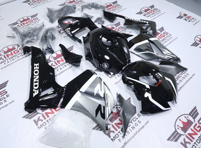 Honda CBR600RR Fairing Kit (2026) Black, Gray, White, Stripe from KingsMotorcycleFairings.com
