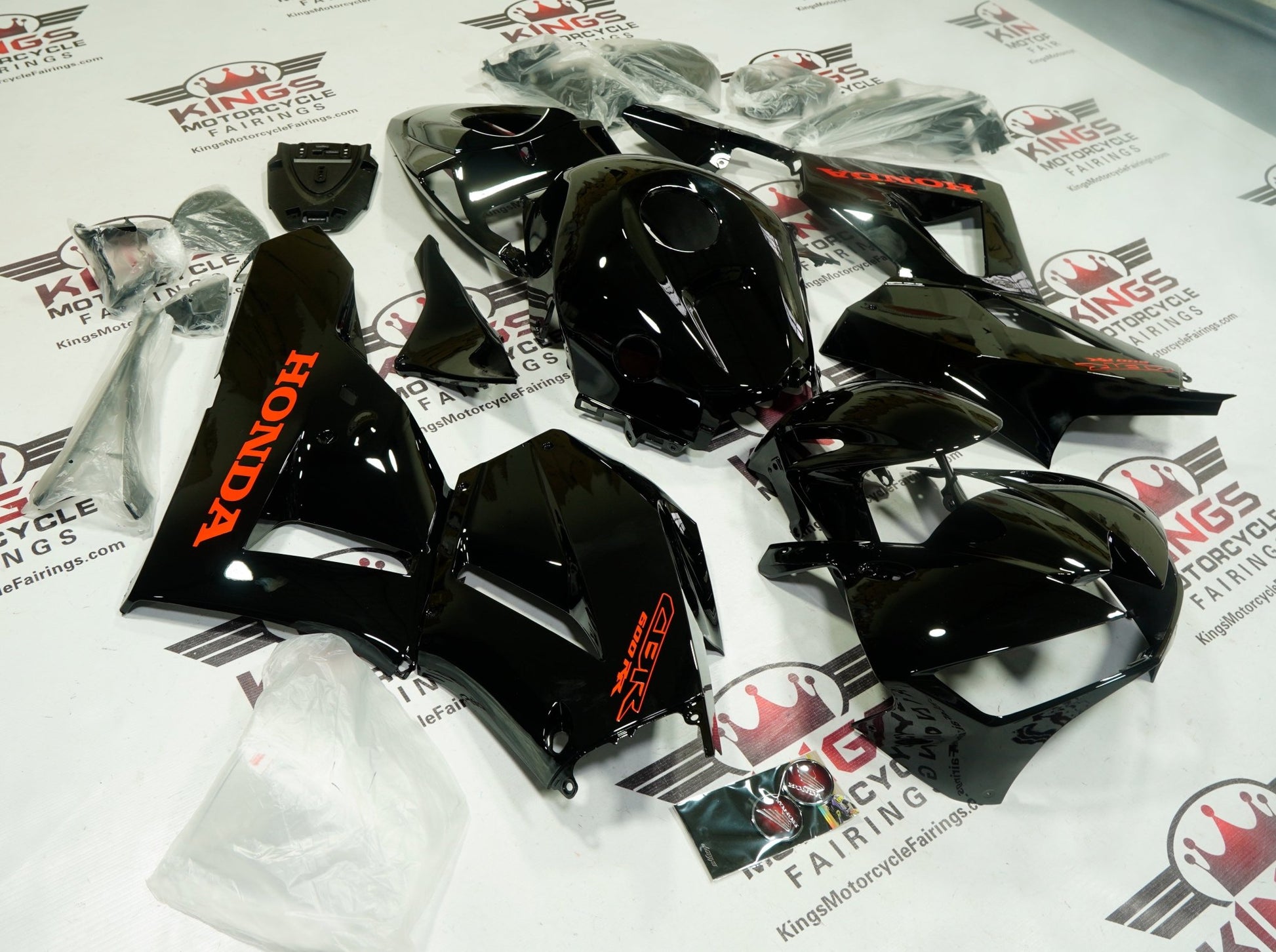 Honda CBR600RR Fairing Kit (2026) Gloss Black, Red at KingsMotorcycleFairings.com