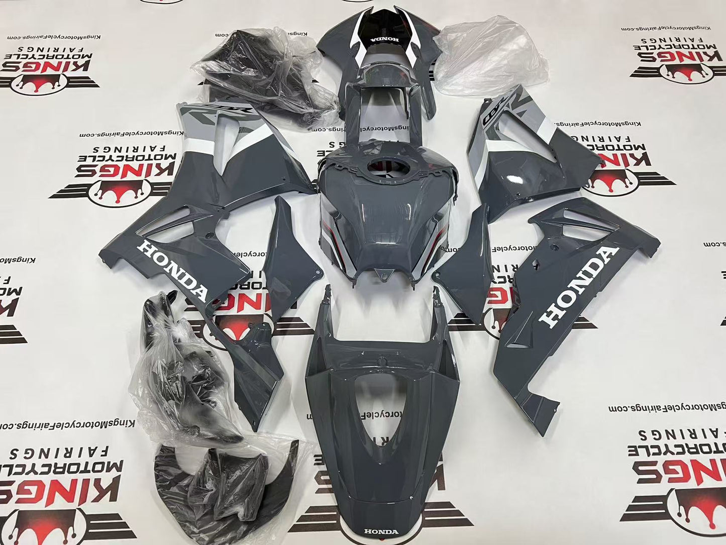 Honda CBR600RR Fairing Kit (2026) Gray, White, Black, Red at KingsMotorcycleFairings.com.