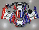 Honda CBR600RR Fairing Kit (2026) White, Red, Blue Stripes at KingsMotorcycleFairings.com