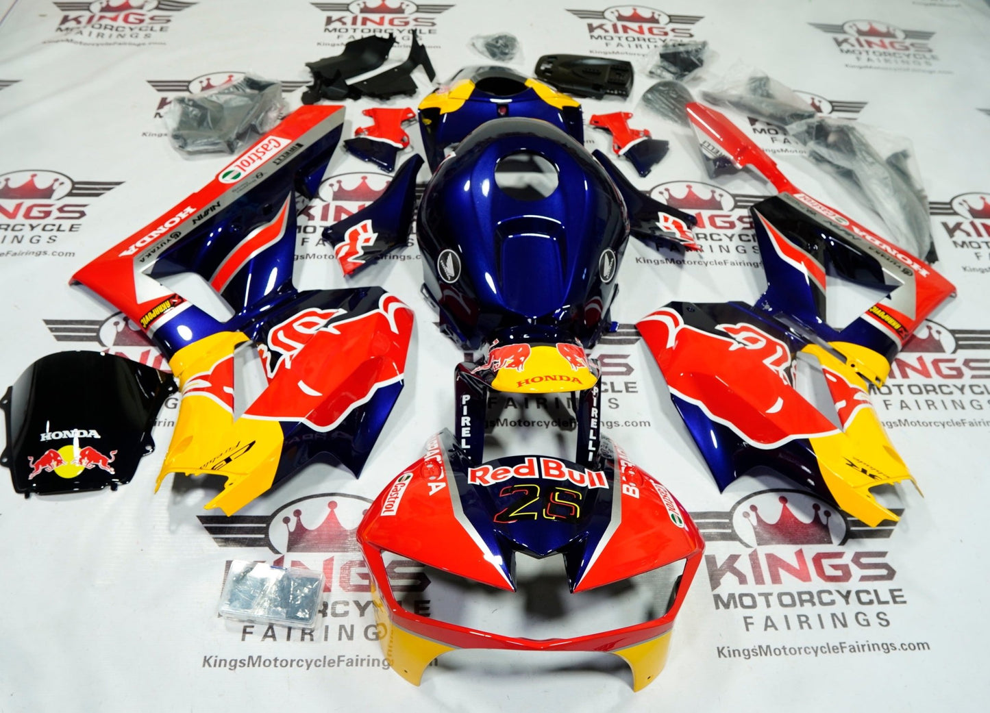Honda CBR600RR Fairing Kits (2024-2025) Blue, Red, Yellow RedBull at KingsMotorcycleFairings.com