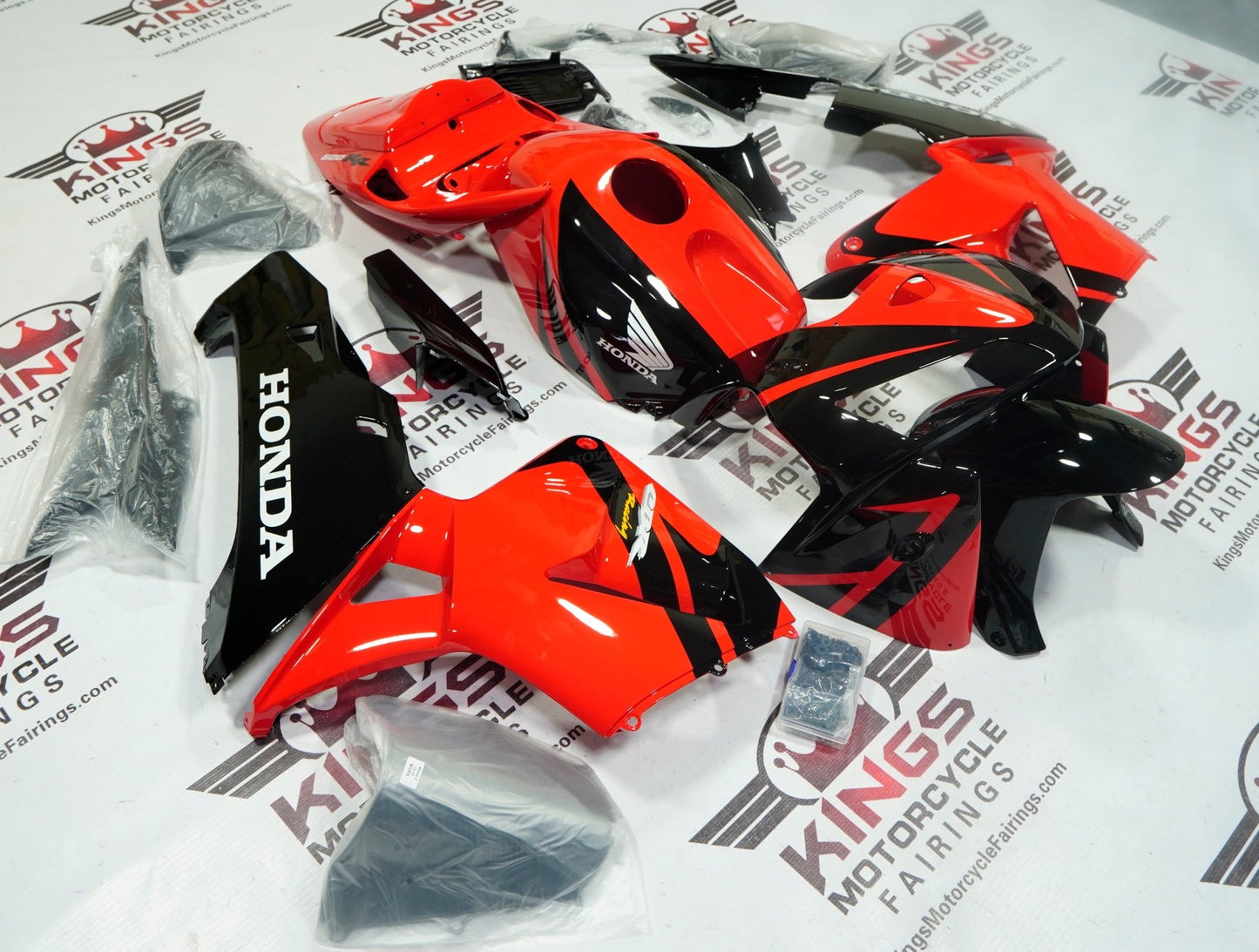 Honda CBR600RR Fairing Parts (2005-2006) Black, Red, White at KingsMotorcycleFairings.com