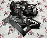 Honda CBR600RR Fairing Pieces (2024-2025) Matte Black, White Repsol at KingsMotorcycleFairings.com