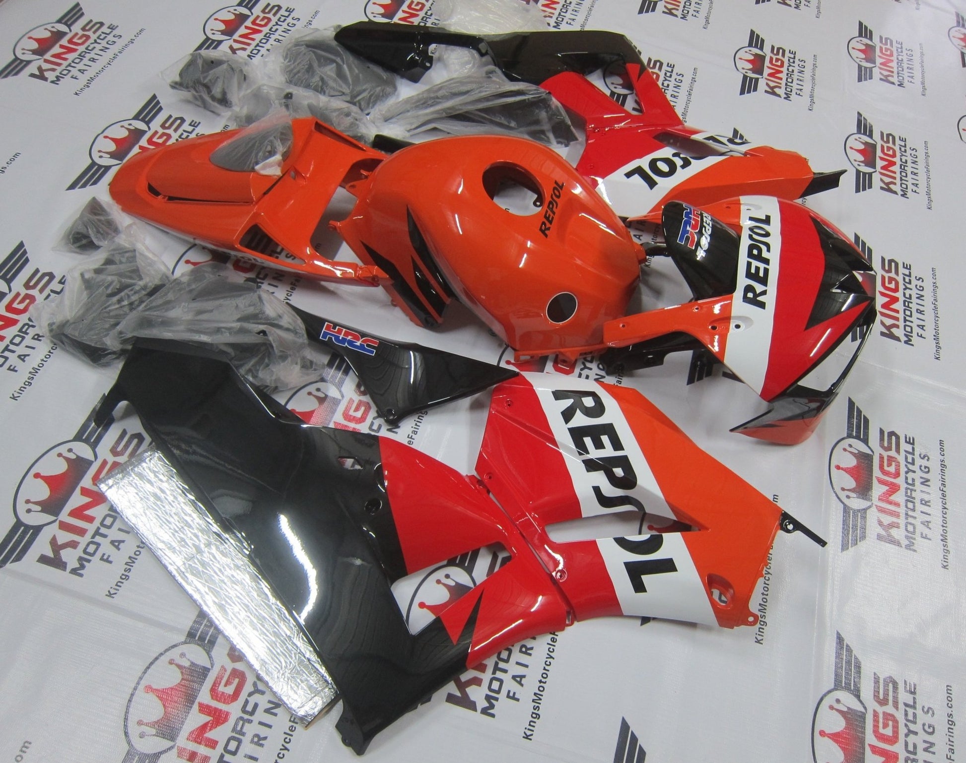 Honda CBR600RR Fairing Pieces (2024-2025) Red, Orange, White, Black HRC Repsol at KingsMotorcycleFairings.com