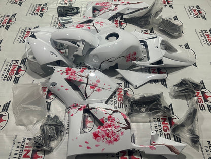 Honda CBR600RR Fairing Pieces (2026) White, Pink Flowers at KingsMotorcycleFairings.com