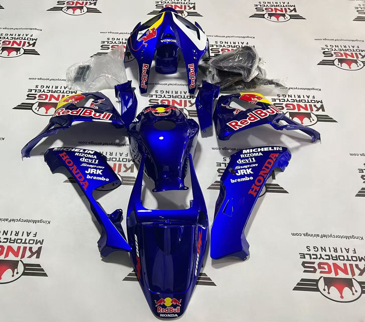Honda CBR600RR Fairing Set (2005-2006) RedBull Blue, Yellow, White at KingsMotorcycleFairings.com