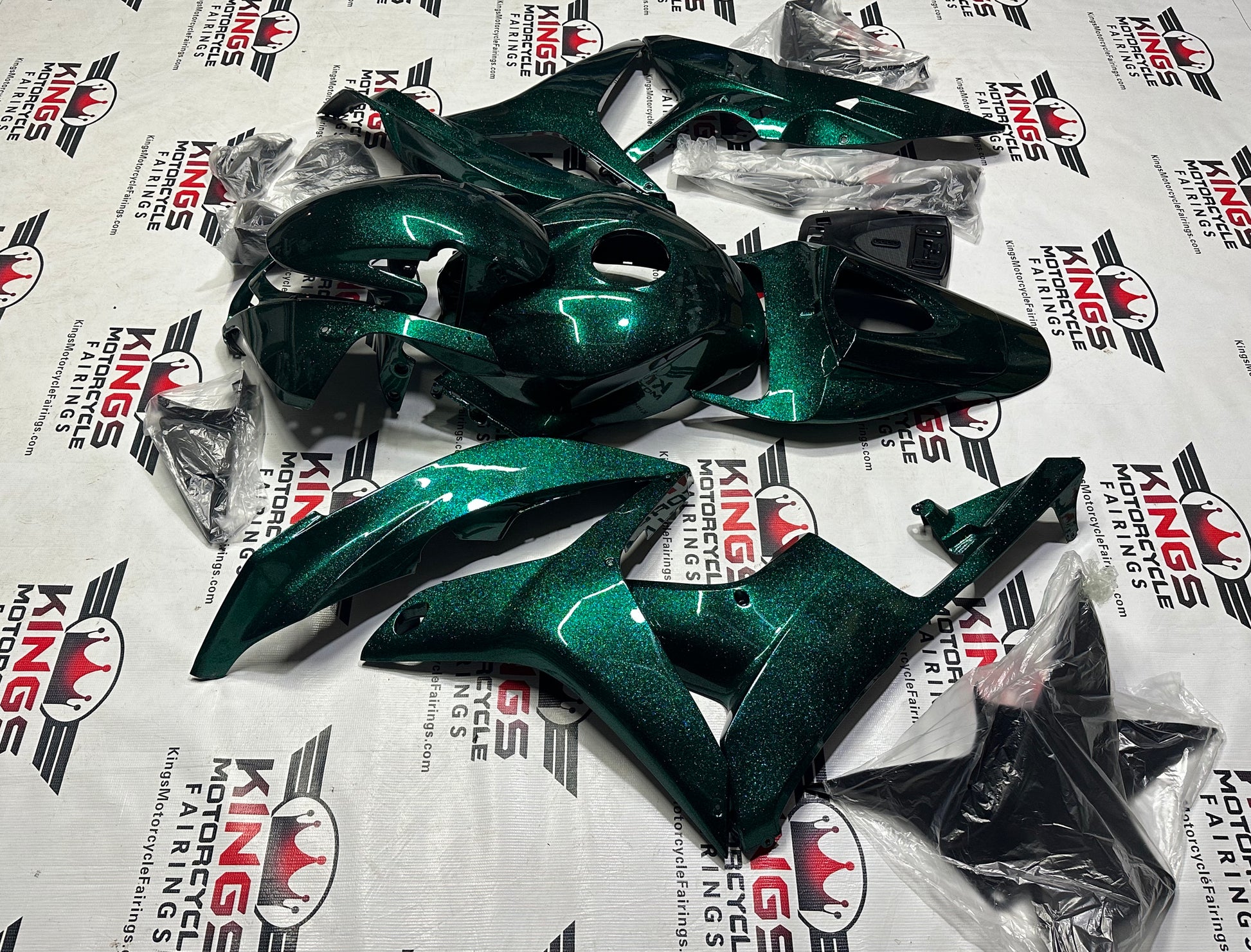 Honda CBR600RR Fairing Set (2007-2008) Green Metallic Pearl Flake at KingsMotorcycleFairings.com