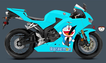 Honda CBR600RR Fairing Set (2013-2023) Blue Turquoise Doraemon at KingsMotorcycleFairings.com
