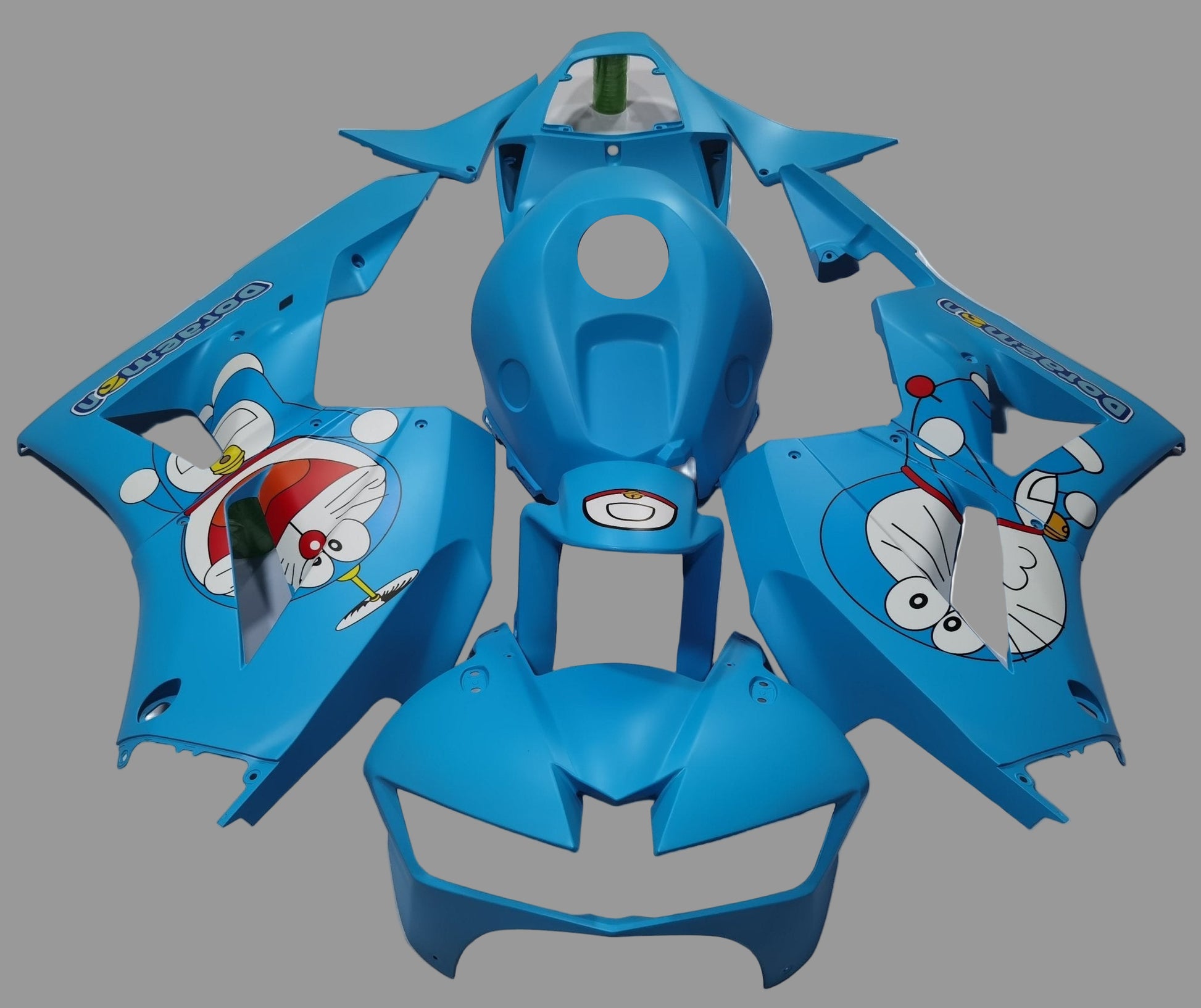 Honda CBR600RR Fairing Set (2024-2025) Matte Blue Doraemon at KingsMotorcycleFairings.com