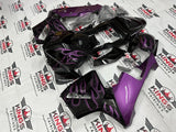 Honda CBR600RR Fairing kit (2003-2004) Black, Purple Fire at KingsMotorcycleFairings.com