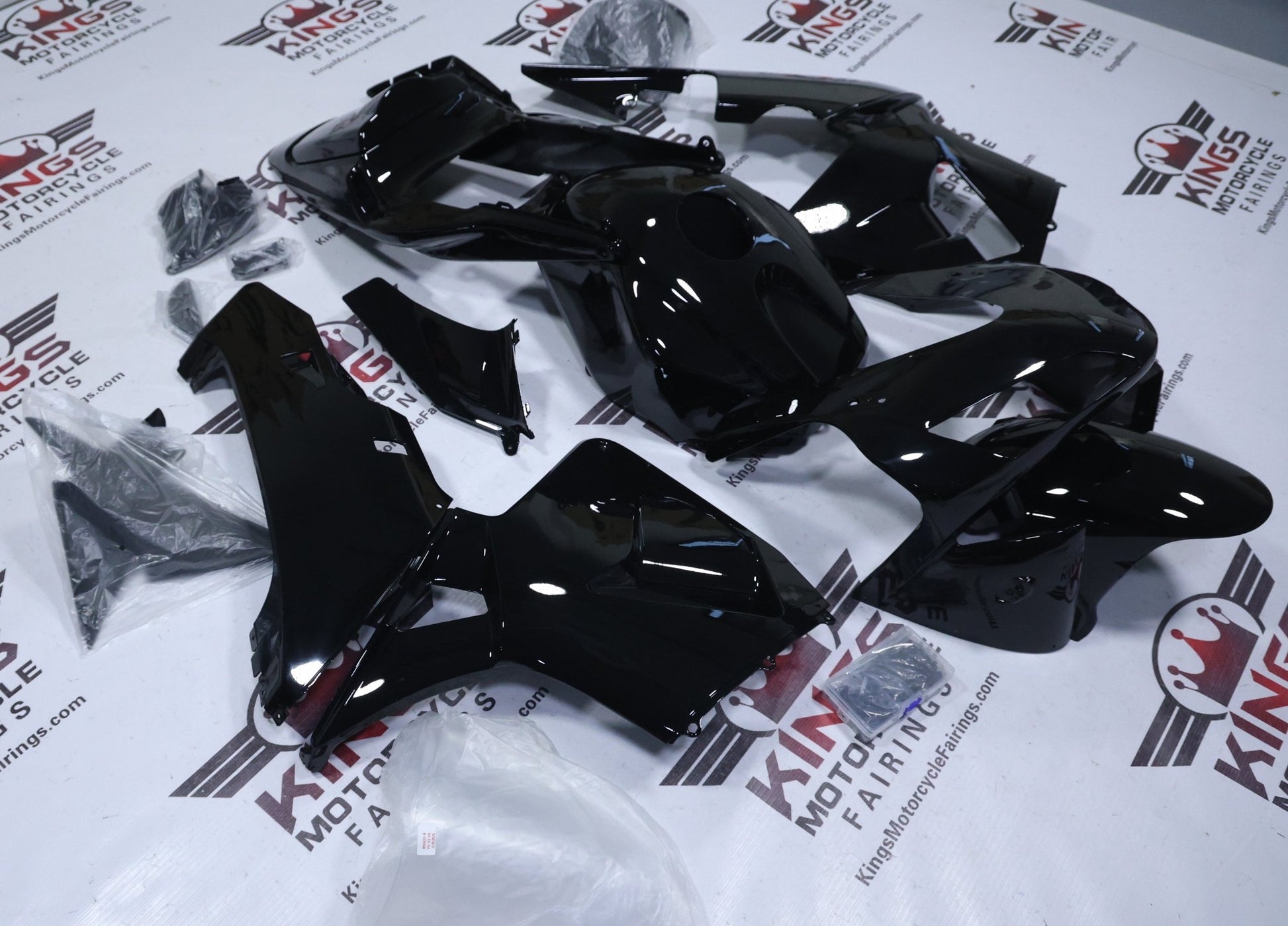 Honda CBR600RR Fairings (2003-2004) All Black at KingsMotorcycleFairings.com