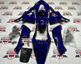 Honda CBR 600RR Fairings (2003-2004) Black, Blue Camouflage at KingsMotorcycleFairings.com