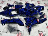 Honda CBR600RR Fairings (2003-2004) Black, Blue Camouflage from KingsMotorcycleFairings.com