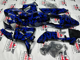 Honda CBR 600RR Fairings (2003-2004) Black, Blue Camouflage from KingsMotorcycleFairings.com