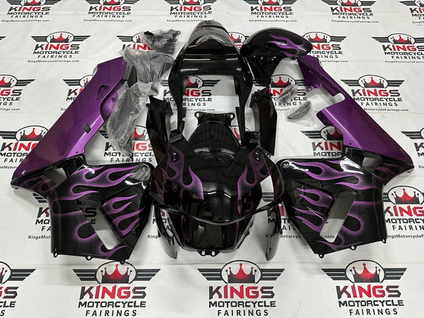 Honda CBR600RR Fairings (2003-2004) Black, Purple Fire from KingsMotorcycleFairings.com