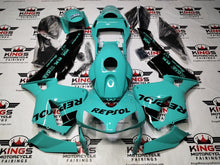 Honda CBR600RR Fairings (2003-2004) Blue Turquoise, Black Repsol at KingsMotorcycleFairings.com