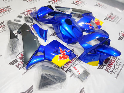 Honda CBR 600RR Fairings (2003-2004) Blue, Gray RedBull at KingsMotorcycleFairings.com
