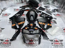 Honda CBR600RR Fairings (2003-2004) Matte Black, Orange, White Repsol at KingsMotorcycleFairings.com
