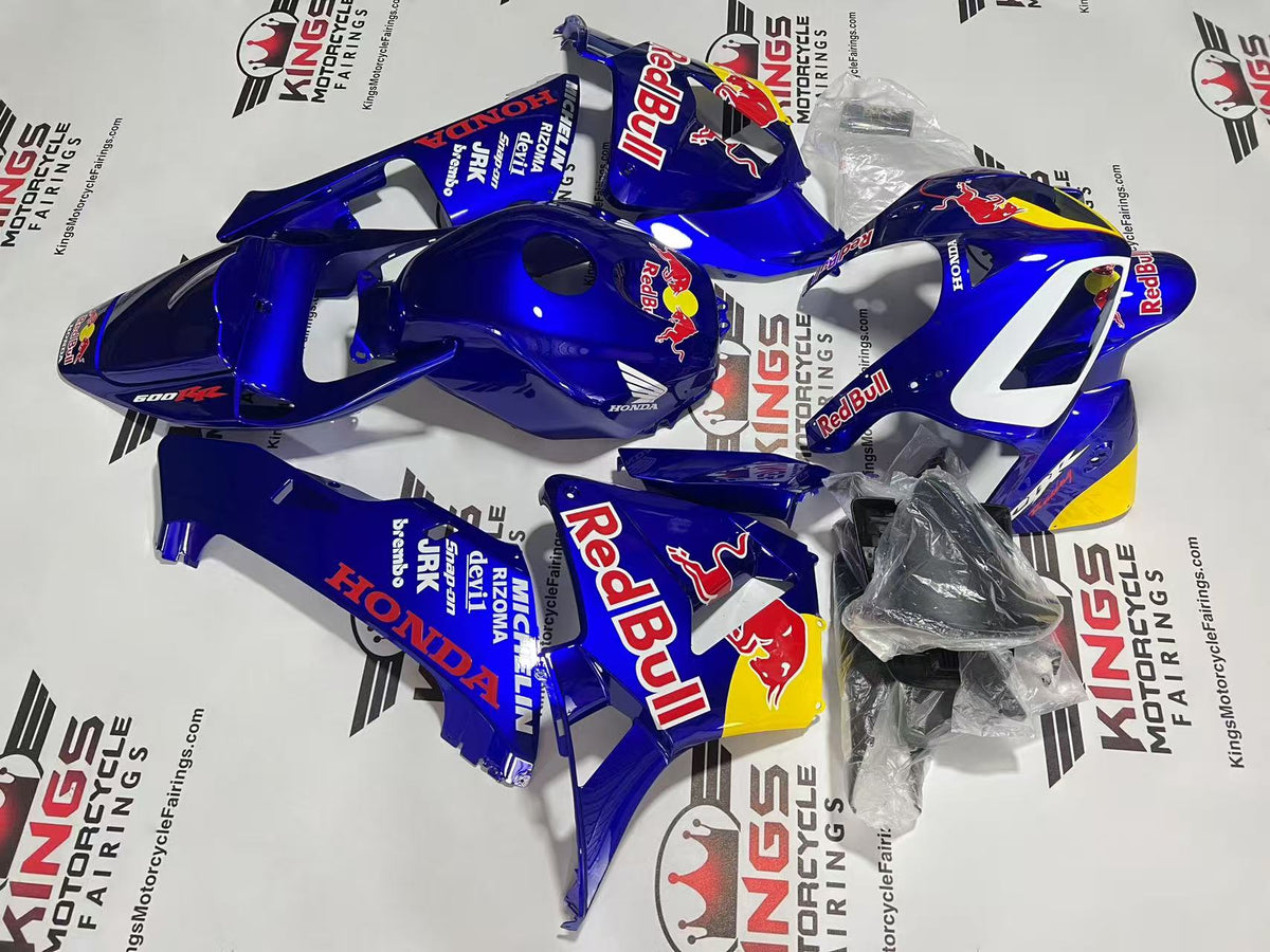 Honda CBR600RR Fairings (2005-2006) RedBull Blue, Yellow, White at KingsMotorcycleFairings.com