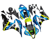 Honda CBR 600 Fairings (2007-2008) Blue, Neon Yellow Shark at KingsMotorcycleFairings.com