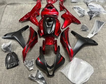 Honda CBR600RR Fairings (2007-2008) Burgundy Red, Matte Black from KingsMotorcycleFairings.com.