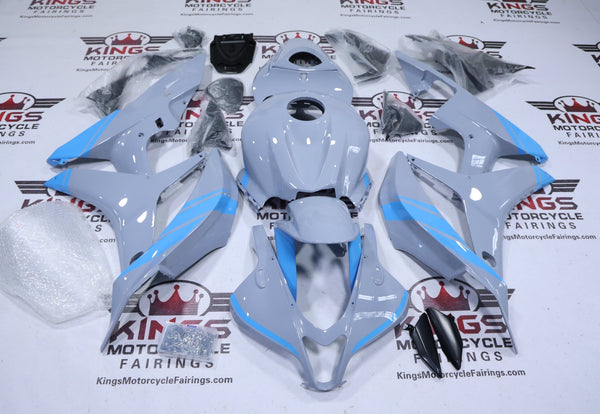 Honda CBR600RR Fairings (2007-2008) Gray, Light Blue at KingsMotorcycleFairings.com
