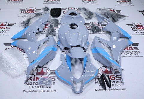 Honda CBR600RR Fairings (2007-2008) Gray, Light Blue at KingsMotorcycleFairings.com