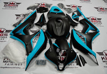 Honda CBR600RR Fairings (2007-2008) Matte Black, Blue Turquoise from KingsMotorcycleFairings.com