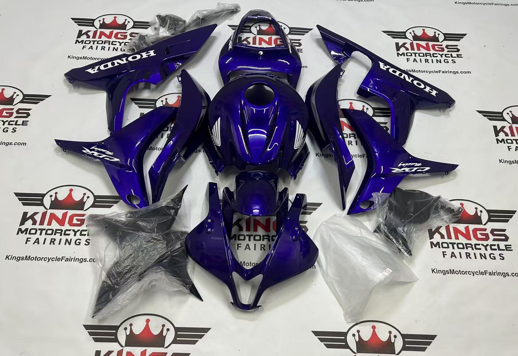 Honda CBR600RR Fairings (2007-2008) Purple, White Wings at KingsMotorcycleFairings.com