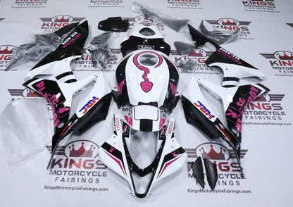 Honda CBR600RR Fairings (2007-2008) White, Black, Pink Playboy at KingsMotorcycleFairings.com