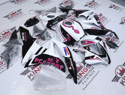 Honda CBR600RR Fairings (2007-2008) White, Black, Pink Playboy from KingsMotorcycleFairings.com