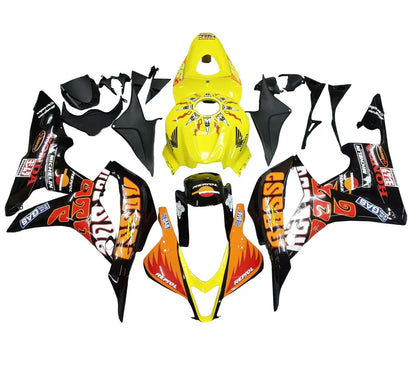 Honda CBR 600RR Fairings (2007-2008) Yellow, Black Rossi at KingsMotorcycleFairings.com