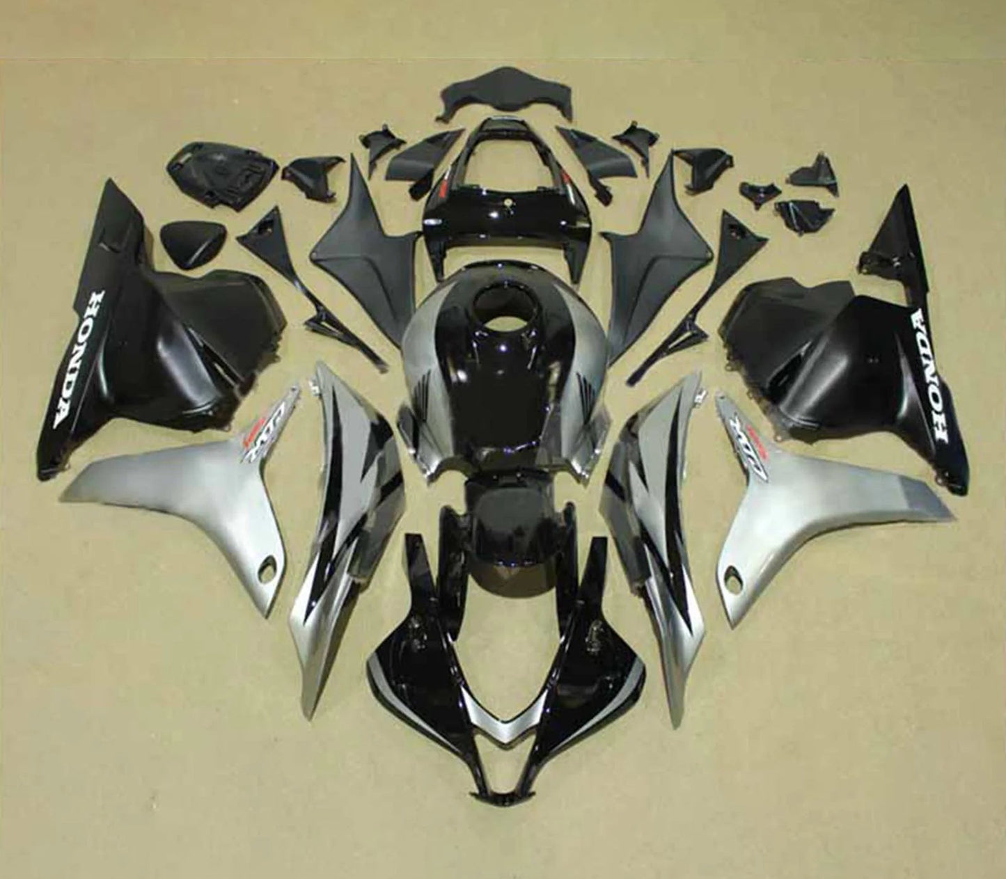 Honda CBR 600 Fairings (2009-2012) Black, Silver, Matte Black at KingsMotorcycleFairings.com