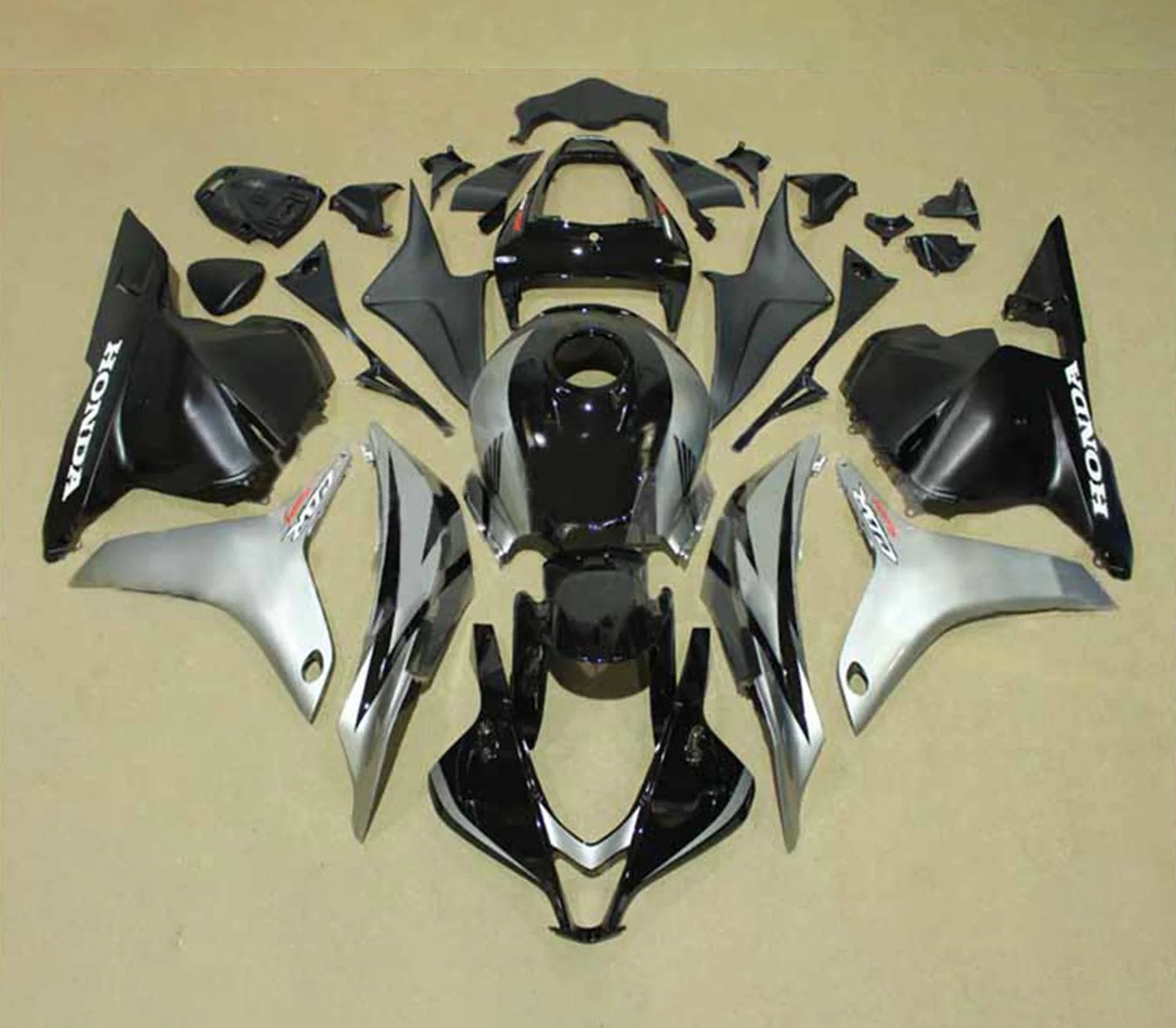 Honda CBR 600 Fairings (2009-2012) Black, Silver, Matte Black at KingsMotorcycleFairings.com
