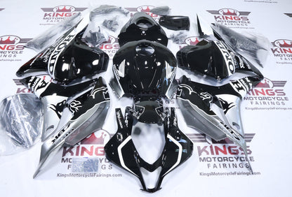 Honda CBR600RR Fairings (2009-2012) Black, Silver, White Bull at KingsMotorcycleFairings.com