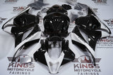 Honda CBR600RR Fairings (2009-2012) Black, White Stripe at KingsMotorcycleFairings.com