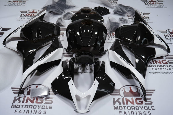 Honda CBR600RR Fairings (2009-2012) Black, White Stripe at KingsMotorcycleFairings.com