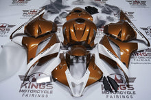 Honda CBR600RR Fairings (2009-2012) Brown, White Stripe, Black at KingsMotorcycleFairings.com