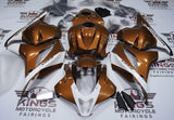 Honda CBR600RR Fairings (2009-2012) Brown, White Stripe, Black from KingsMotorcycleFairings.com