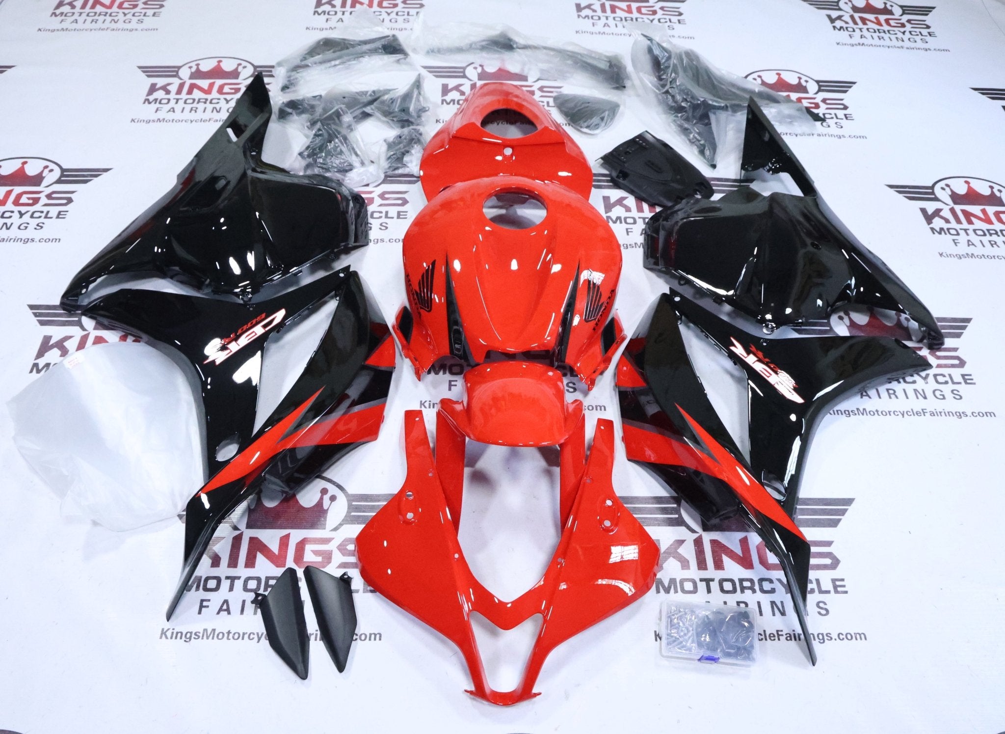 Honda CBR600RR Fairings (2009-2012) Gloss Red, Black at KingsMotorcycleFairings.com
