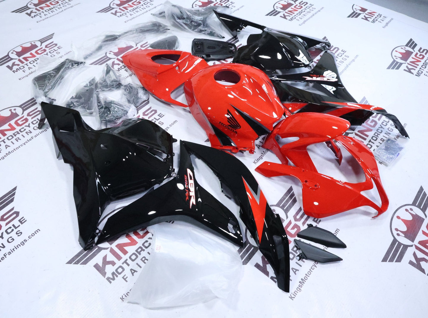 Honda CBR600RR Fairings (2009-2012) Gloss Red, Black from KingsMotorcycleFairings.com
